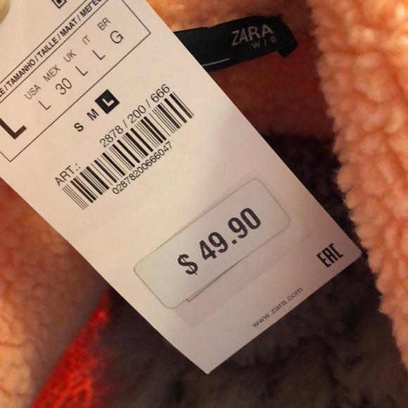 Zara blush multi fabric jacket NWT - Picture 10 of 10